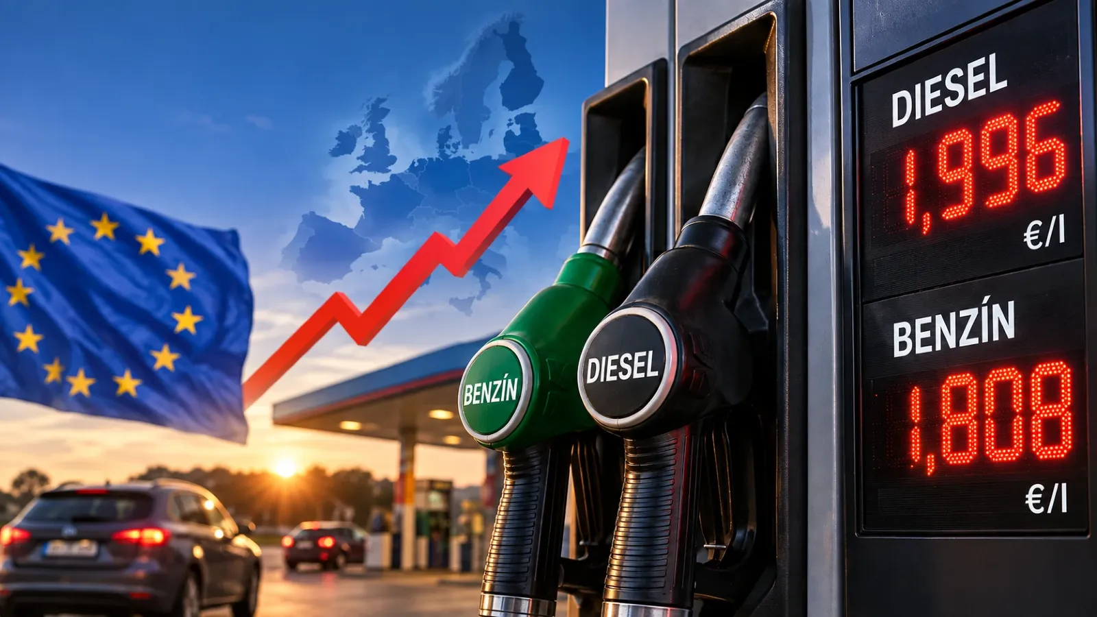 Rast cien palív v Európe